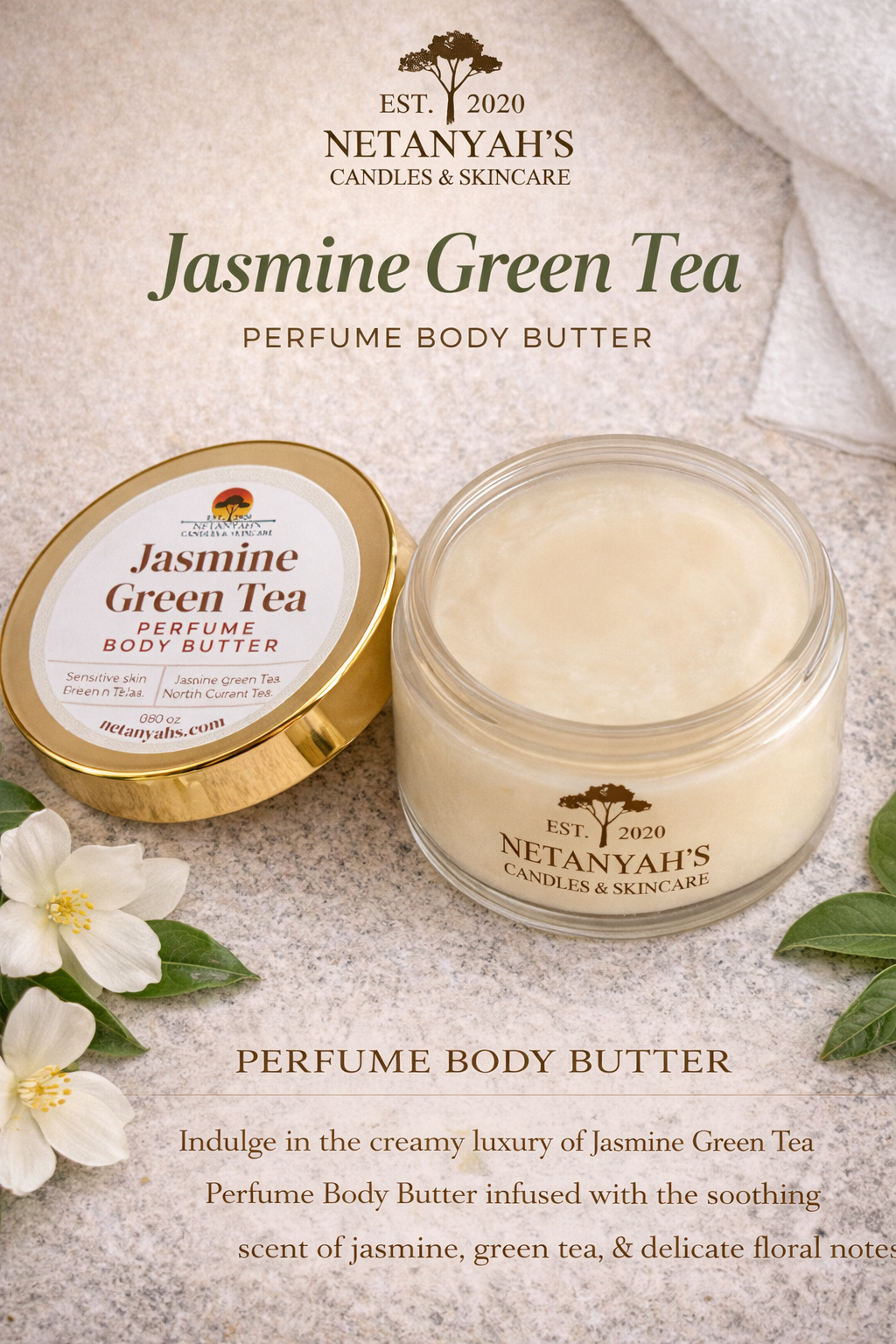Mini Jasmine Green Tea Perfumed Body Butter Balm