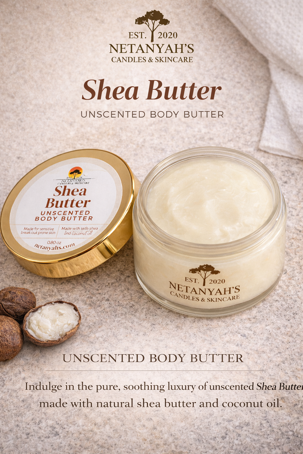 Skin Reset Mini Unscented Shea Body Butter