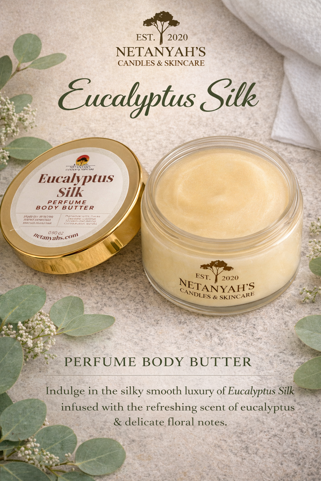 Mini Eucalyptus Silk Perfumed Body Butter Balm